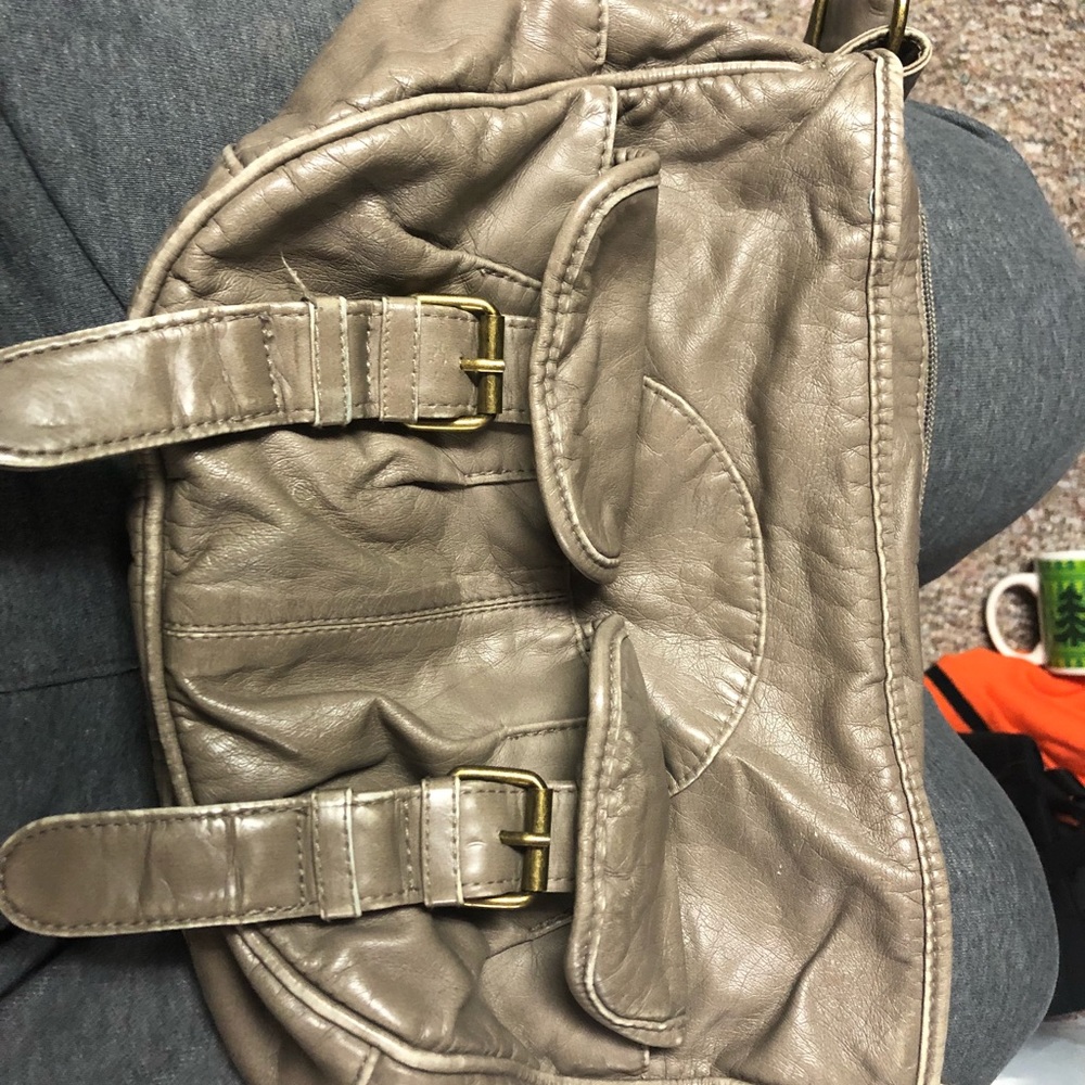 gray purse